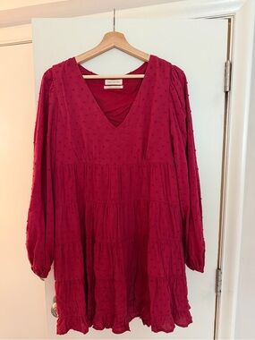 Urban Outfitters Red V-Neck Dress